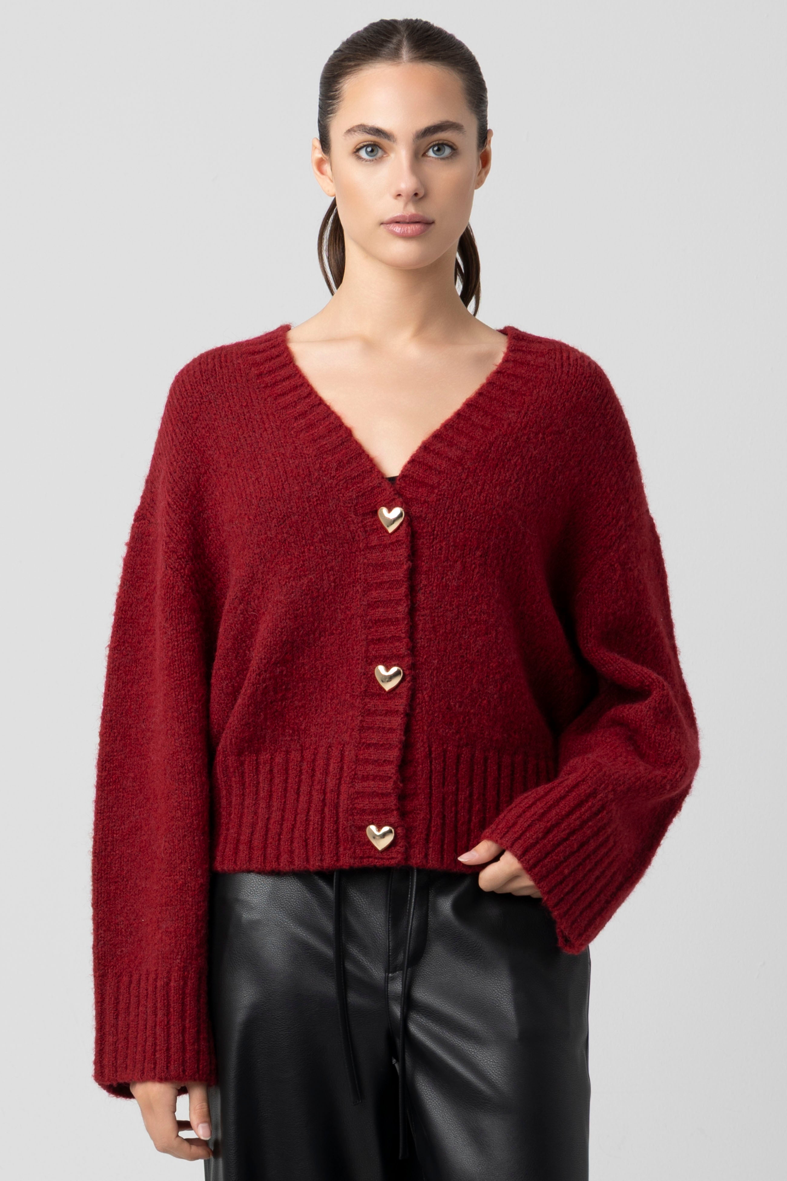 CRIMSON CREST SWEATER