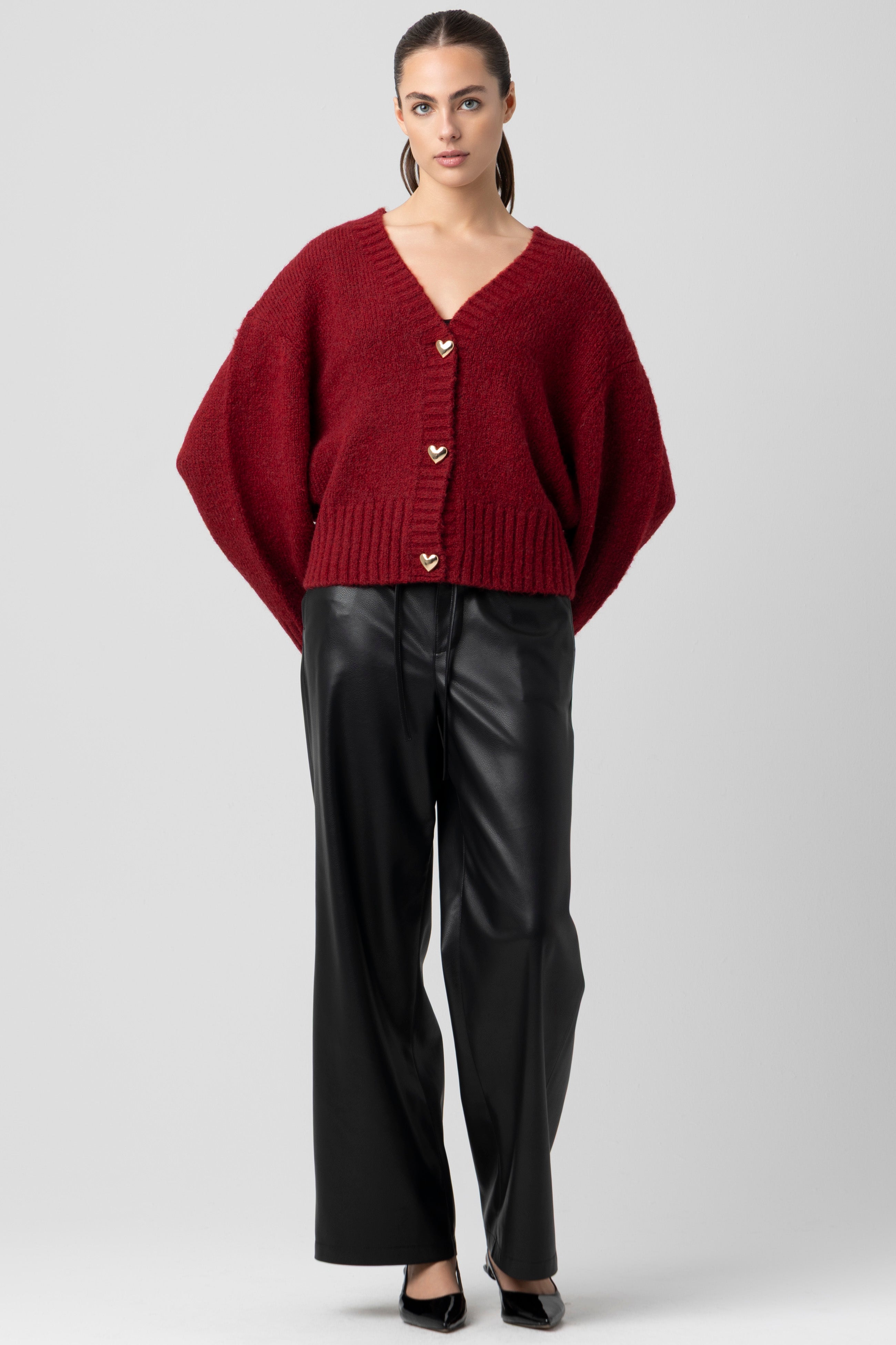 CRIMSON CREST SWEATER