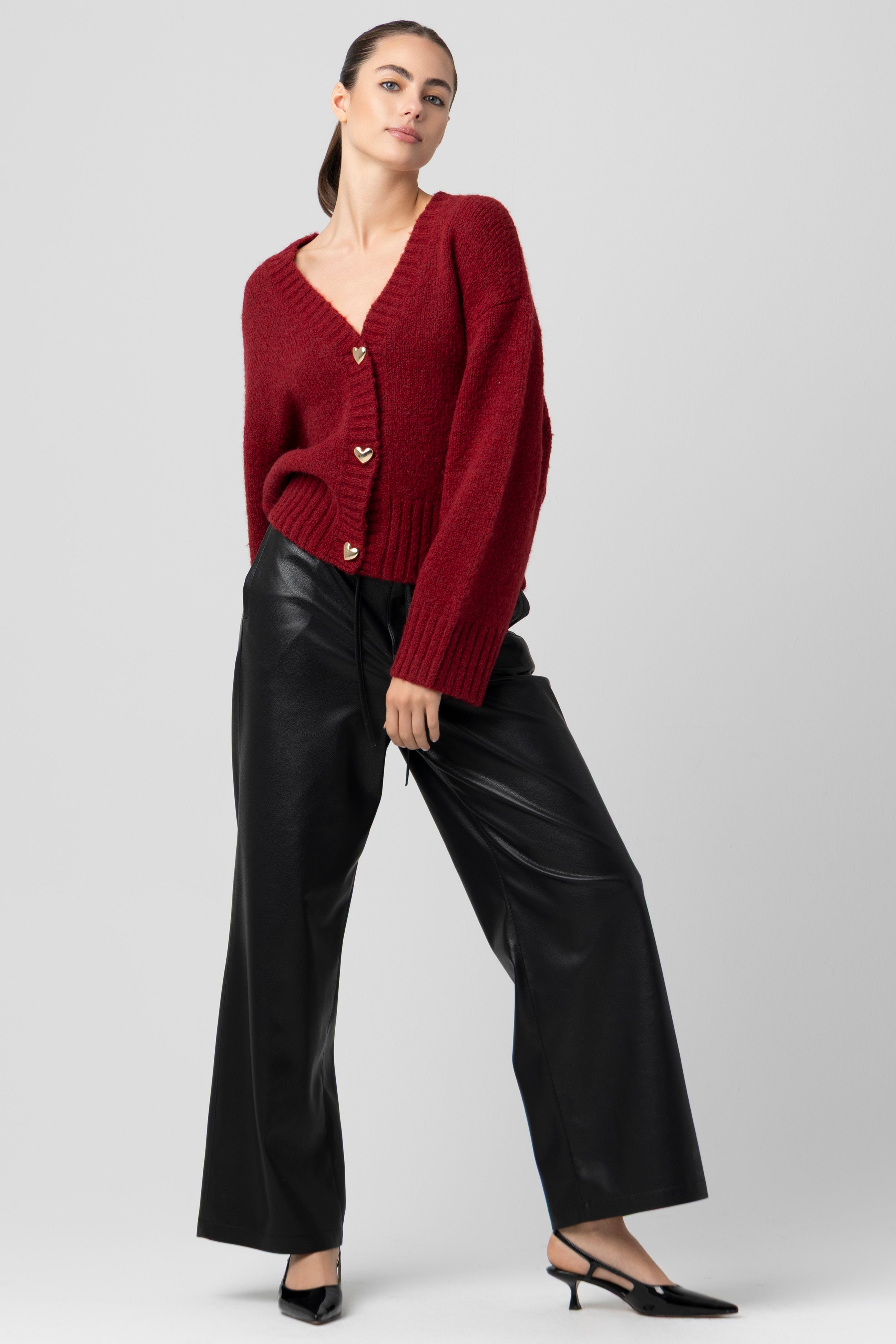 CRIMSON CREST SWEATER