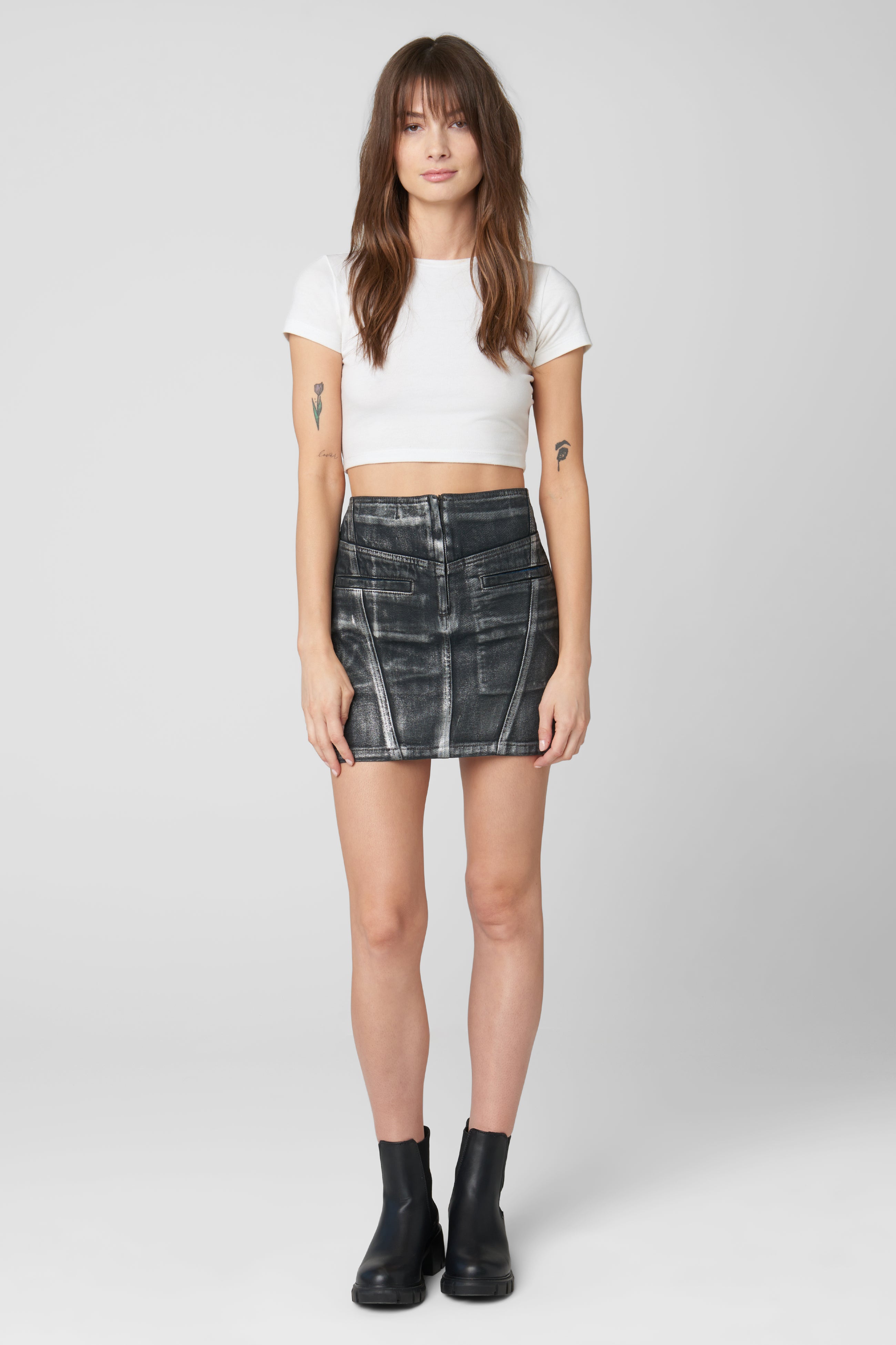 Metallic Heart Skirt