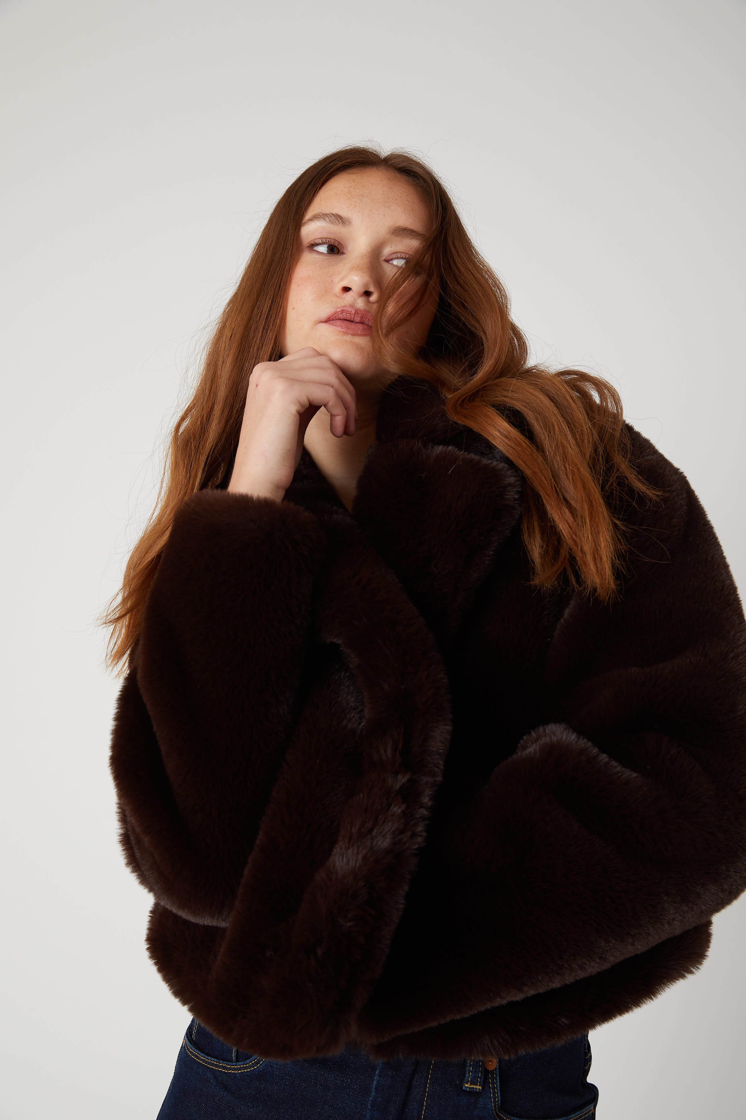 Blank faux fur jacket hotsell