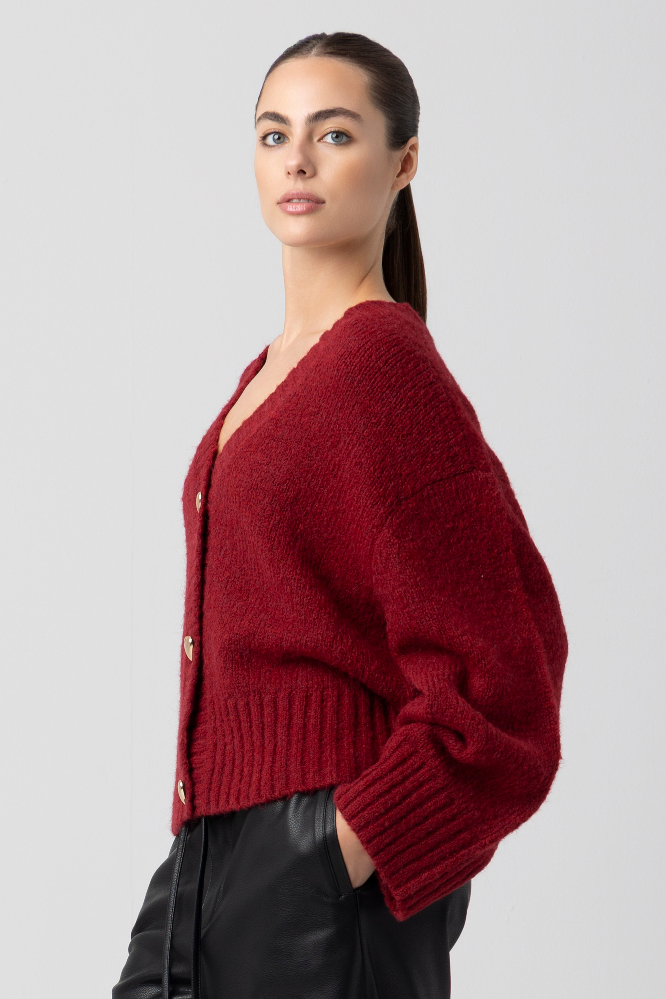 CRIMSON CREST SWEATER