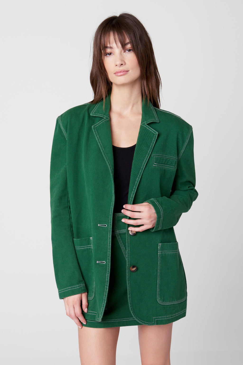 BLANKNYC Street Smart Velvet Blazer