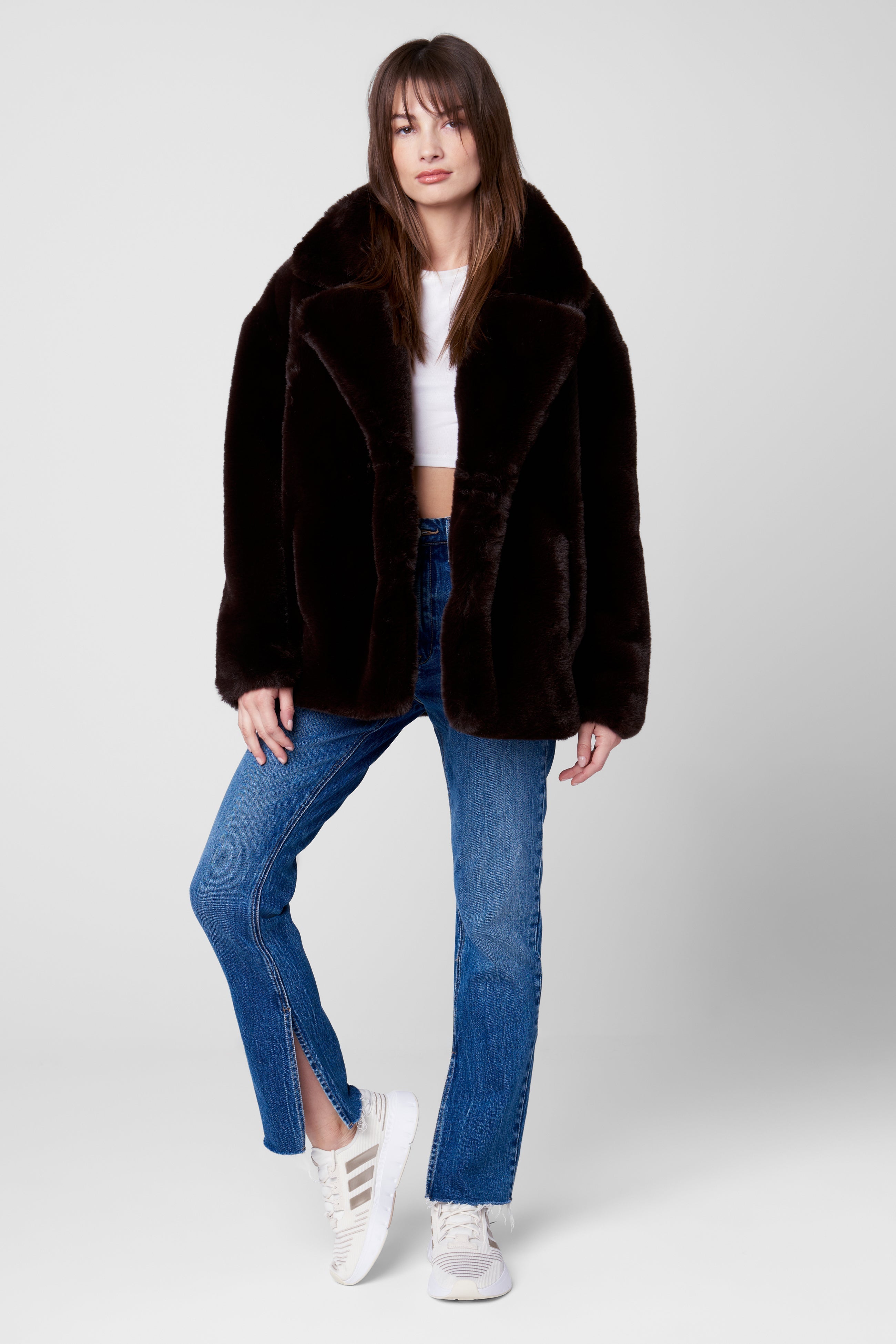 Blanknyc black noise faux fur jacket best sale