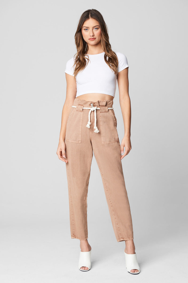 Buy Nelly Easy Paperbag Pants - Beige | Nelly.com