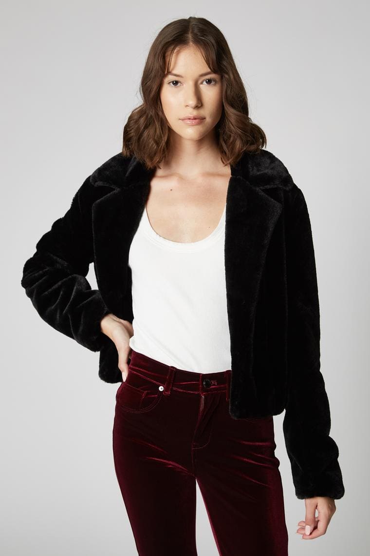 Blanknyc faux fur outlet crop jacket